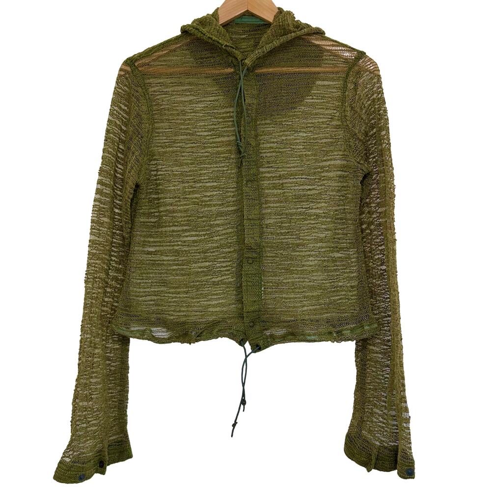 Vintage 1981 US Army Insect Repellent Hooded Net Jacket Mesh Olive Small
